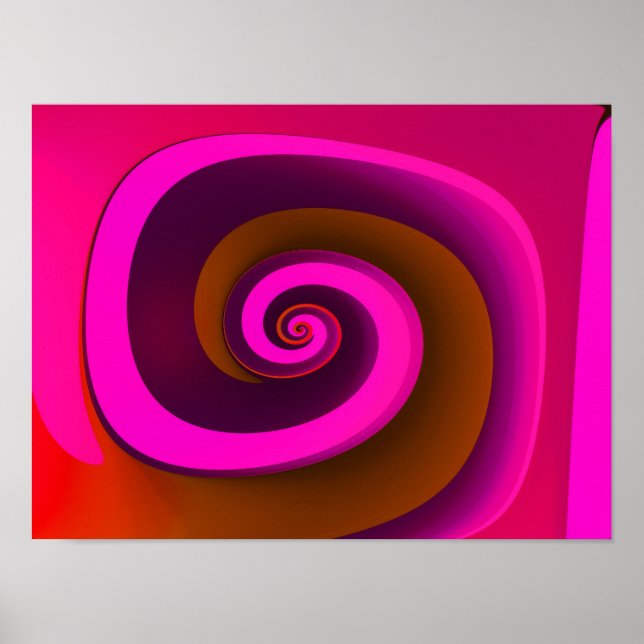Red 9 Abstract Art Poster (Front)