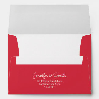 Red A7 Envelope minimalist & in inviting tone