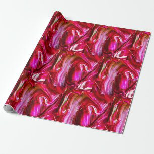 Red Abstract Art Wrapping Paper