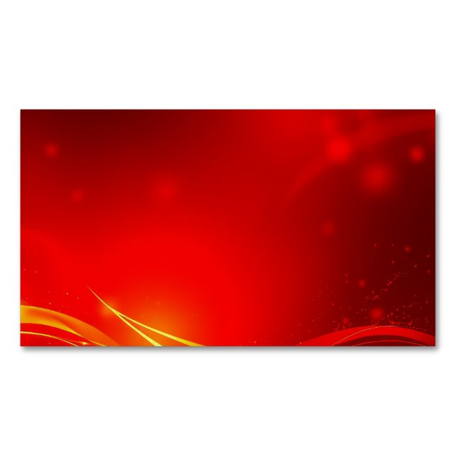 red abstract background 	Magnetic business card (Front)