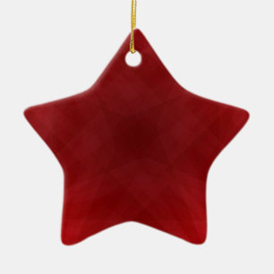 Red Abstract Christmas Star Ornament