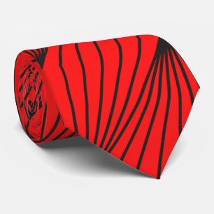 Red Abstract Classic Tie