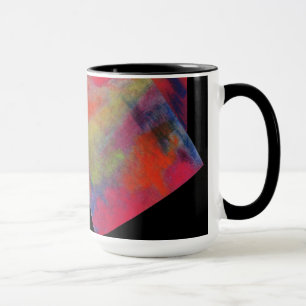 Red Abstract Design Monogram Mug