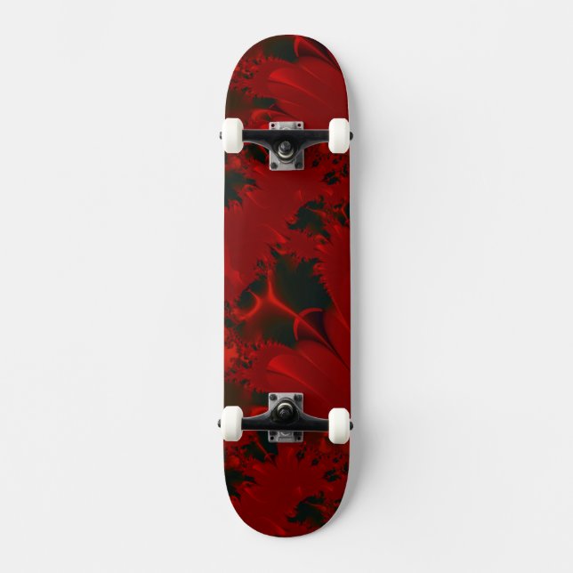 Red Abstract Design Skateboard (Front)