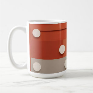 Red Abstract Design With Geometric Shapes Coffee Mug