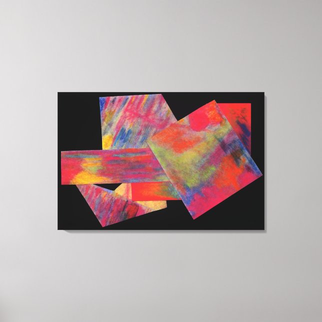Red Abstract Fine Art Canvas Print (Front)