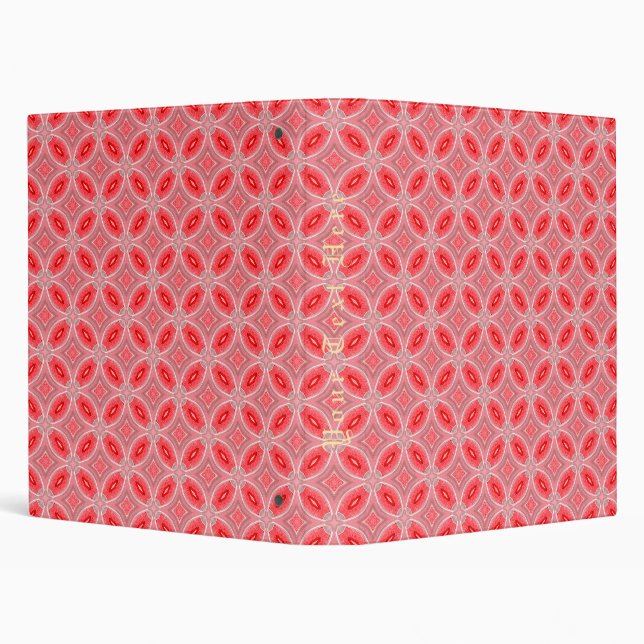 Red Abstract Flower Forms Binder (Background)
