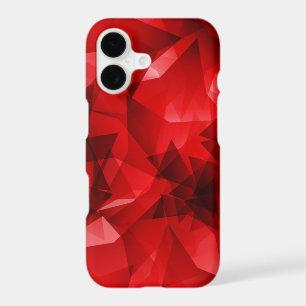 Red Abstract Geometric Crystal Background