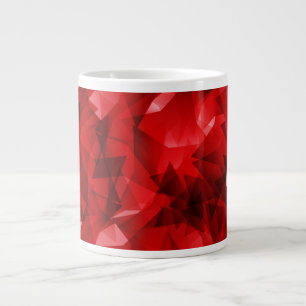 Red Abstract Geometric Crystal Background Large Coffee Mug