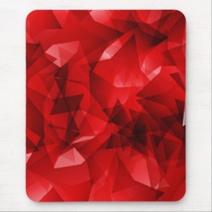 Red Abstract Geometric Crystal Background Mouse Pad