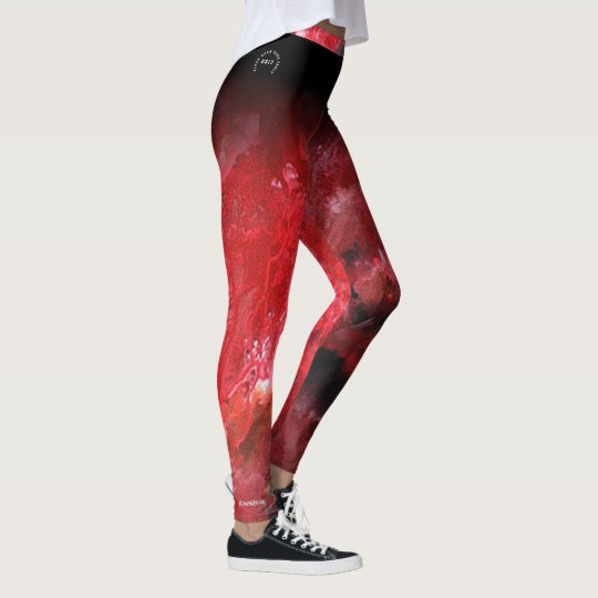red abstract III for Gymnasts Leggings