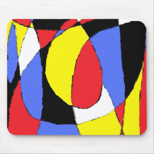 Red Abstract Mouse Pad