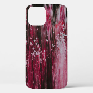 Red abstract painting iPhone 12 case