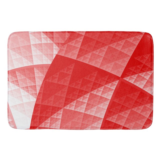 Red abstract pattern bath mat (Front)