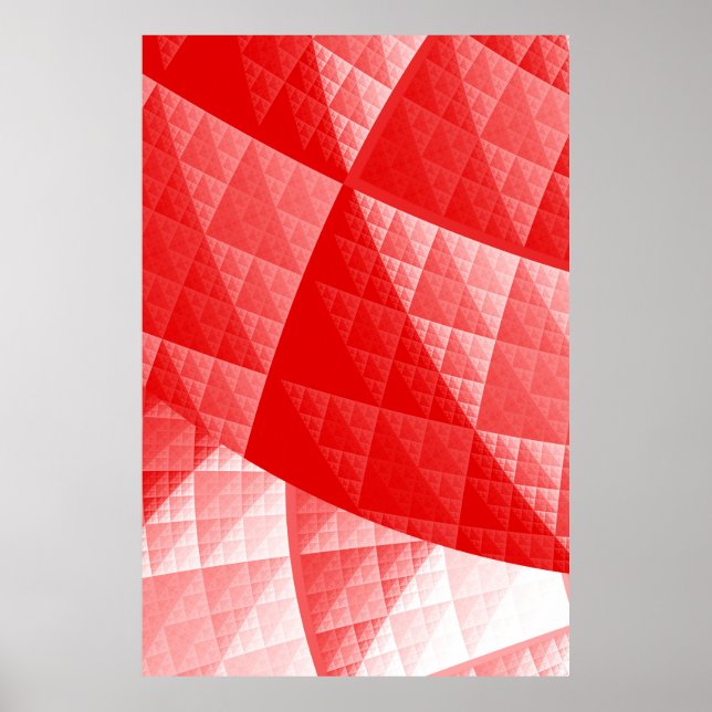 Red abstract pattern poster (Front)