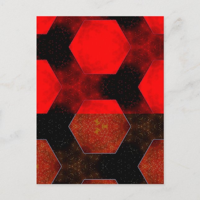 Red Abstract Postcard (Front)
