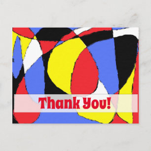 Red Abstract Postcard
