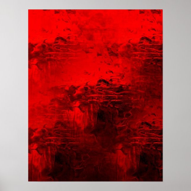 Red Abstract Poster (Front)