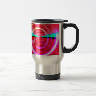 Red Abstract Travel Mug