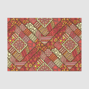 Red abstract tribal aztec pattern tissue paper