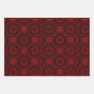 Red Abstract Wrapping Paper Sheet