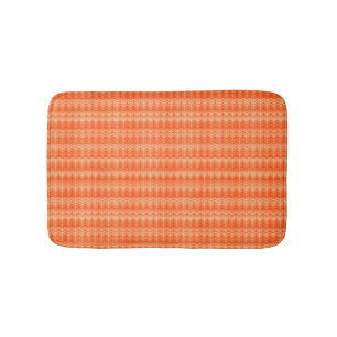 Red abstract zigzag textile pattern bath mat