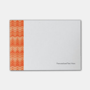 Red abstract zigzag textile pattern post-it notes