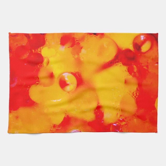 Red abstraction kitchen towel (Horizontal)