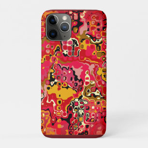 Red ABSTRACTION - Mosaic iPhone 11 Pro Case