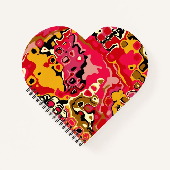 Red ABSTRACTION - Mosaic Notebook (Front)