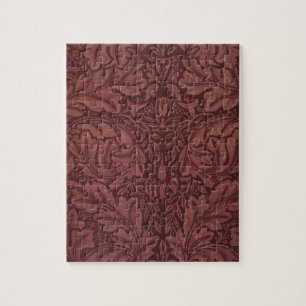 Red Acanthus Leaves (by William Morris) Jigsaw Puzzle