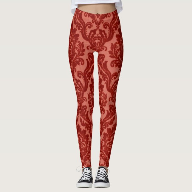 Red Acanthus  Leggings (Front)