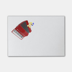 Red accordion custom design post-it notes