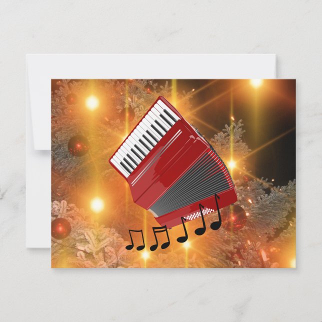 Red Accordion Holiday Design (Front)