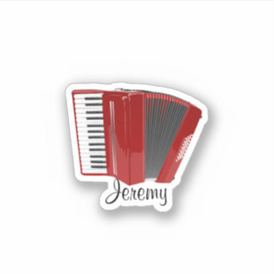 Red accordion template, customize