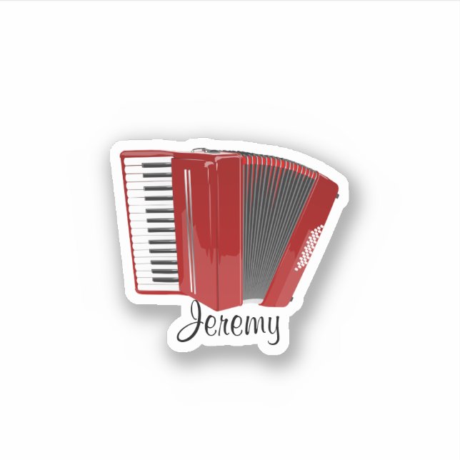 Red accordion template, customize (Front)