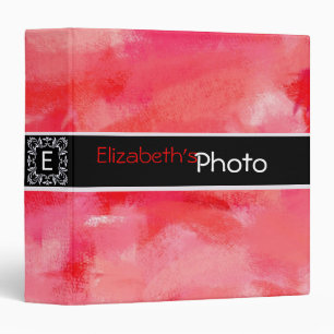 Red Acrylic Abstract Album Photo Binder