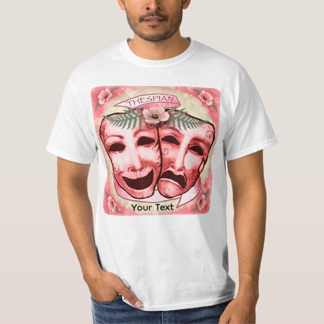 Red Actor Masks T-Shirt (Front)