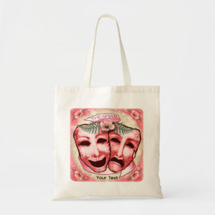 Red Actor Masks Tote Bag