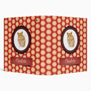 Red Add Your Name Hamster Binder