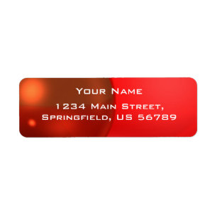 red address label