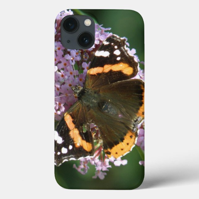 Red Admiral Butterfly and Buddleia iPad Case (Back)