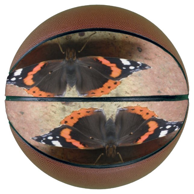 Red Admiral Butterfly Basketballs (Front)