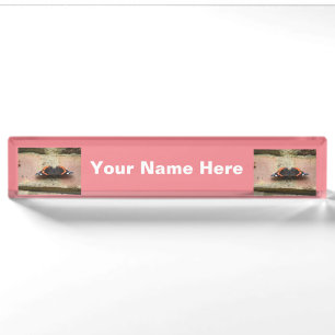 Red Admiral Butterfly Nameplate
