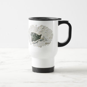 Red Admiral Butterfly on Beach Coordinating Items Travel Mug
