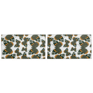 Red admiral butterfly  pattern pillowcase