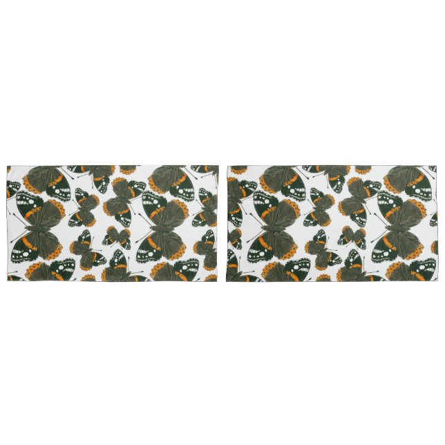 Red admiral butterfly  pattern pillowcase (Front-Set)
