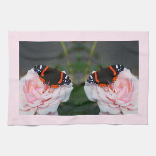 Red admirals kitchen towel