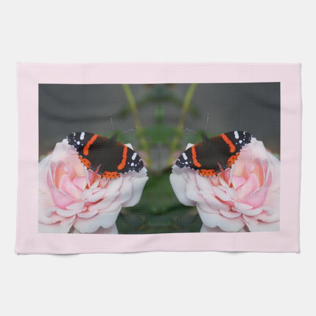 Red admirals  kitchen towel (Horizontal)