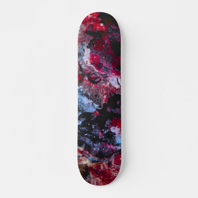Red Agate Crystal Geode Abstract Skateboard (Front)